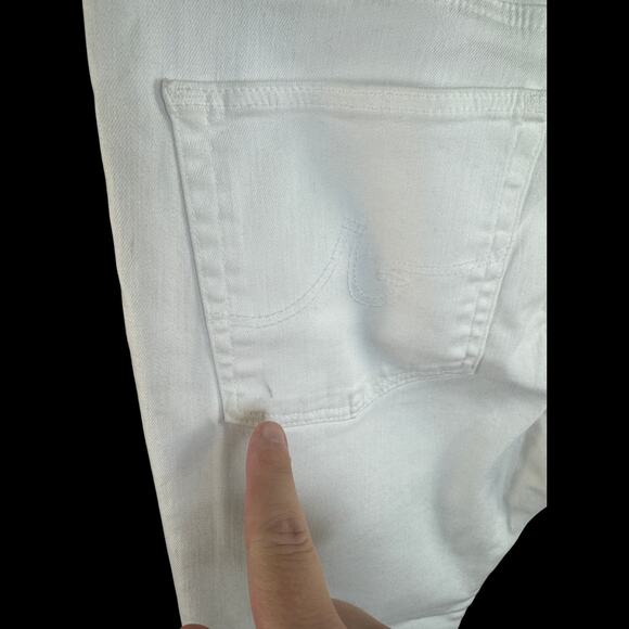 Adriano Goldschmied AG Farrah Ankle Jeans White 30R High Rise Skinny Stretch - Picture 2 of 13